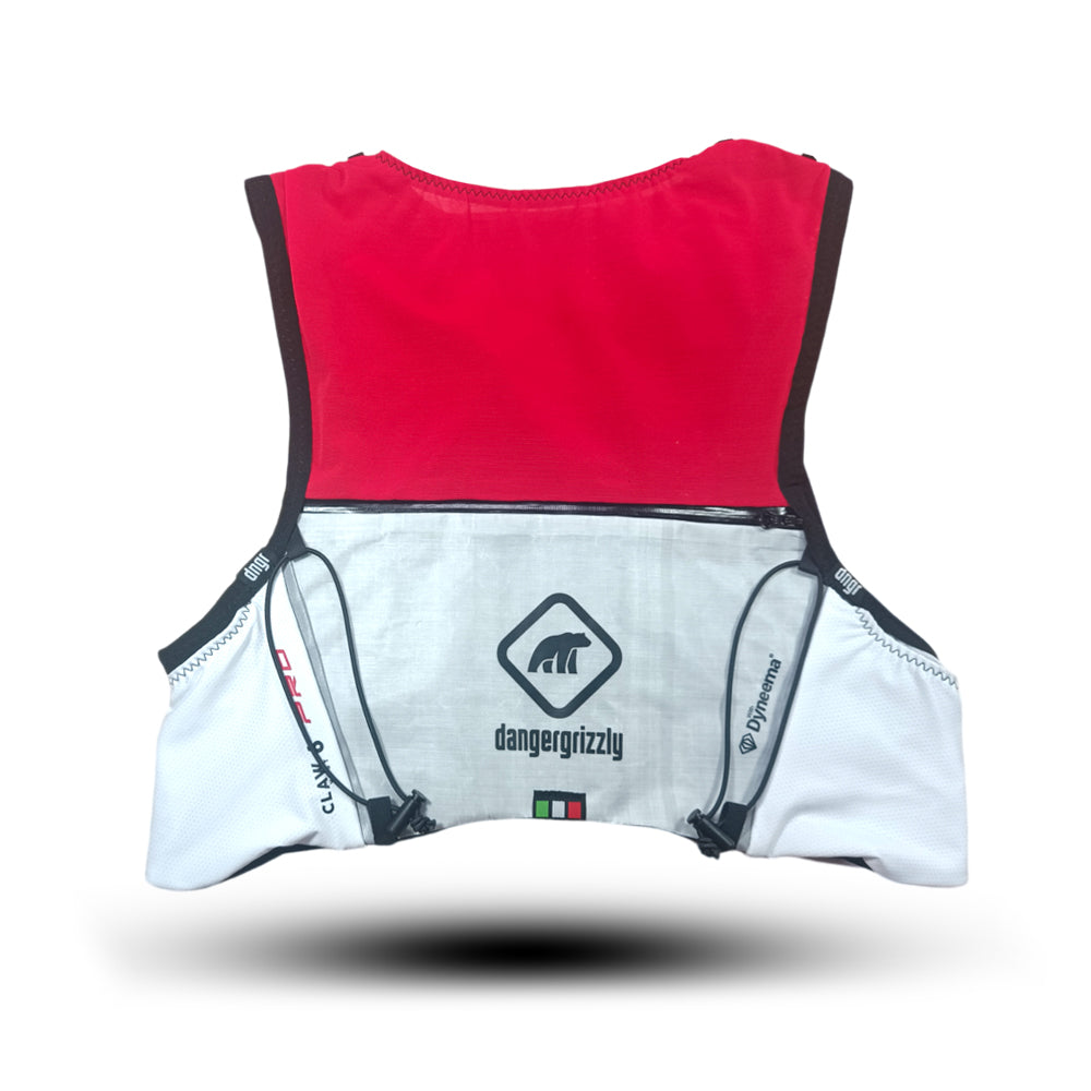 Claw 6L PRO Vest - RED/WHITE with White Dyneema Pocket